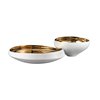 Elk Home Greer Bowl, Low White and Gold Glazed H0017-9746